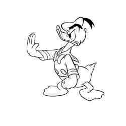 Pato Donald para imprimir e colorir