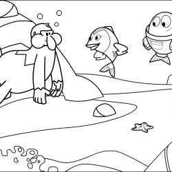 Peixonauta para imprimir e colorir