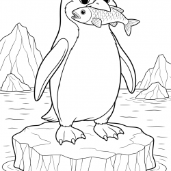 Pinguins para imprimir e colorir