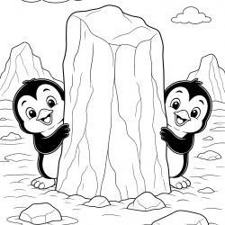 Pinguins para imprimir e colorir