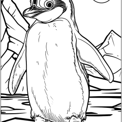 Pinguins para imprimir e colorir