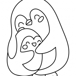 Pinguins para imprimir e colorir