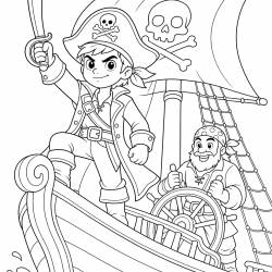 Piratas para imprimir e colorir