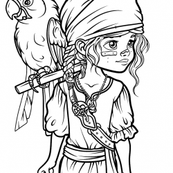 Piratas para imprimir e colorir