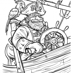 Piratas para imprimir e colorir