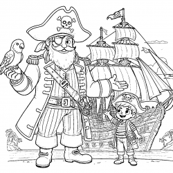 Piratas para imprimir e colorir