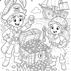 Piratas para imprimir e colorir