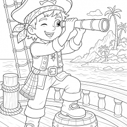 Piratas para imprimir e colorir