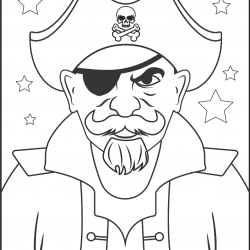 Piratas para imprimir e colorir