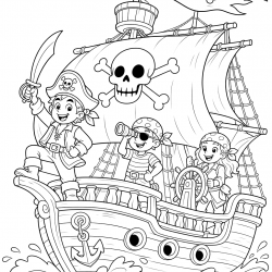 Piratas para imprimir e colorir