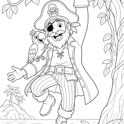Piratas para imprimir e colorir