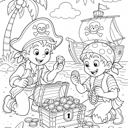Piratas para imprimir e colorir