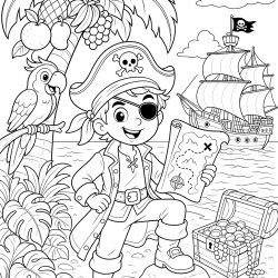 Piratas para imprimir e colorir