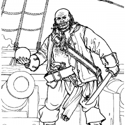 Piratas para imprimir e colorir
