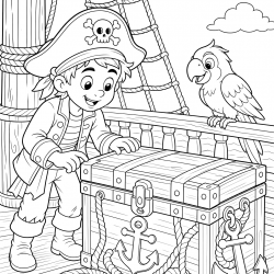 Piratas para imprimir e colorir