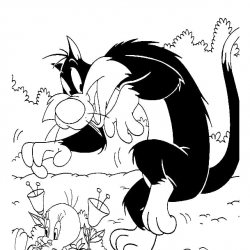 Piu Piu para imprimir e colorir