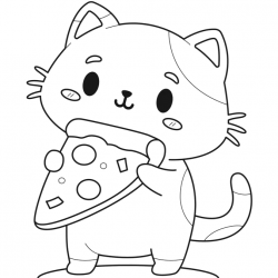 Pizza para imprimir e colorir