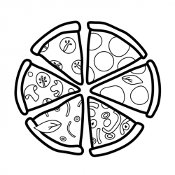 Pizza para imprimir e colorir