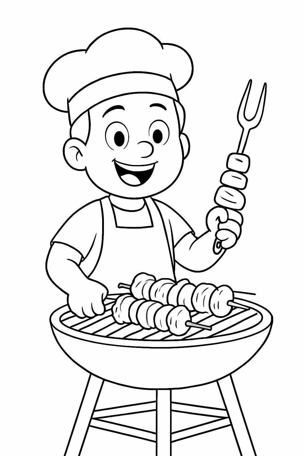 churrasco para colorir