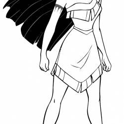 Pocahontas para imprimir e colorir
