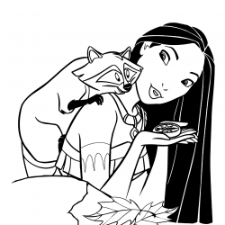 Pocahontas para imprimir e colorir