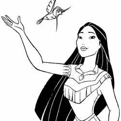 Pocahontas para imprimir e colorir