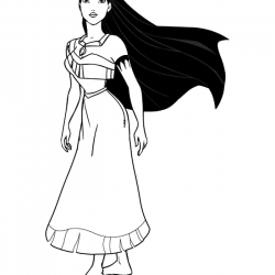 Pocahontas para imprimir e colorir