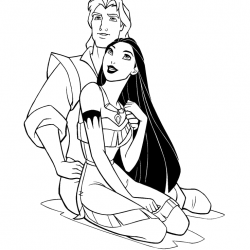 Pocahontas para imprimir e colorir