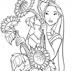 Pocahontas para imprimir e colorir