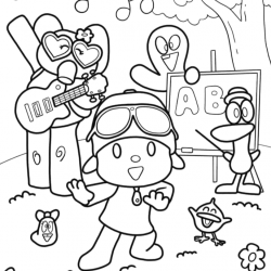 Pocoyo para imprimir e colorir
