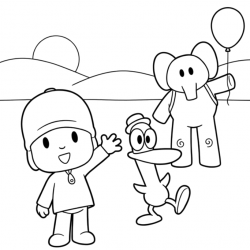 Pocoyo para imprimir e colorir