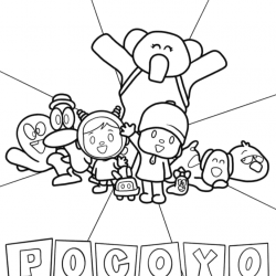 Pocoyo para imprimir e colorir
