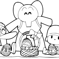 Pocoyo para imprimir e colorir