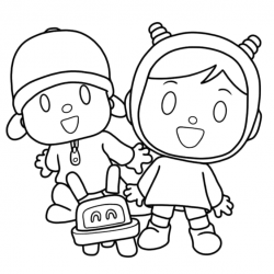 Pocoyo para imprimir e colorir