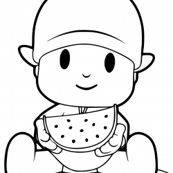 Pocoyo para imprimir e colorir