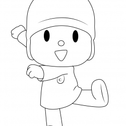 Pocoyo para imprimir e colorir