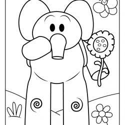 Pocoyo para imprimir e colorir