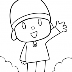 Pocoyo para imprimir e colorir