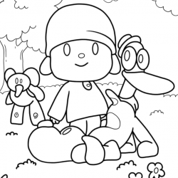 Pocoyo para imprimir e colorir