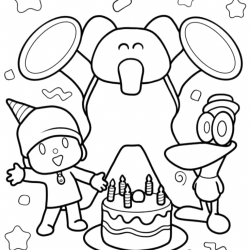 Pocoyo para imprimir e colorir