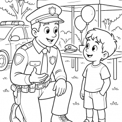 Polícia para imprimir e colorir