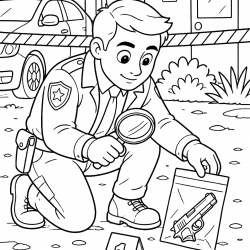 Polícia para imprimir e colorir