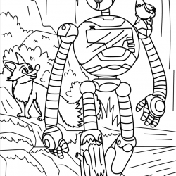 Robô Selvagem para imprimir e colorir