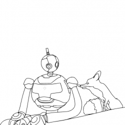 Robô Selvagem para imprimir e colorir