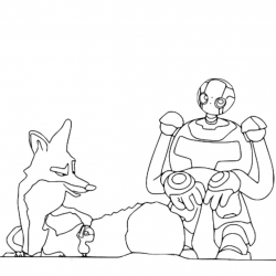 Robô Selvagem para imprimir e colorir