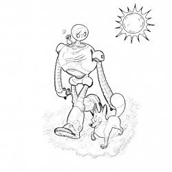 Robô Selvagem para imprimir e colorir