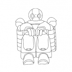 Robô Selvagem para imprimir e colorir