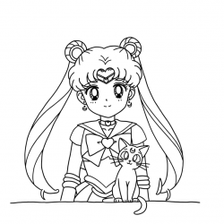 Sailor Moon para imprimir e colorir