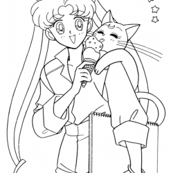 Sailor Moon para imprimir e colorir