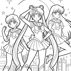 Sailor Moon para imprimir e colorir